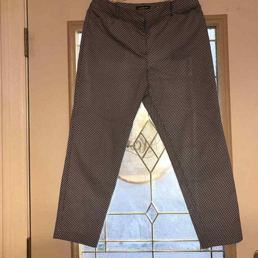Liz Claiborne Women's Size 8 Emma Ankle Length Mid-Rise Black & White Pants